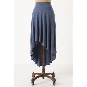 Anthropologie Bordeaux Knit High-Low Skirt